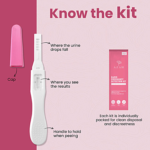 Azah Rapid Pregnancy Detection Test Kit, 3 pcs  One Step Pregnancy Test