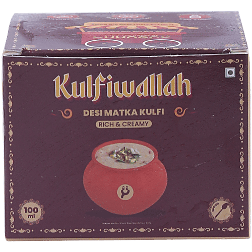 Kulfiwallah Desi Matka Kulfi, 100 ml  Rich & Creamy, Pot Kulfi