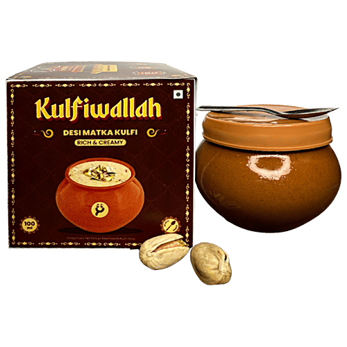Kulfiwallah Desi Matka Kulfi, 100 ml  Rich & Creamy, Pot Kulfi