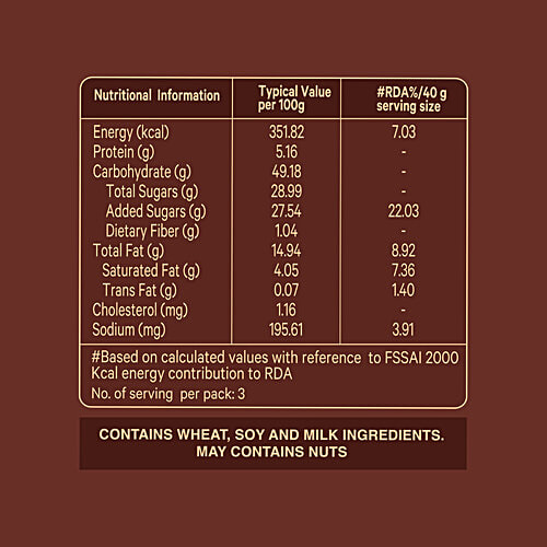 MODERN  Choco Delight Brownie, 120 g (3 x 40 g) 