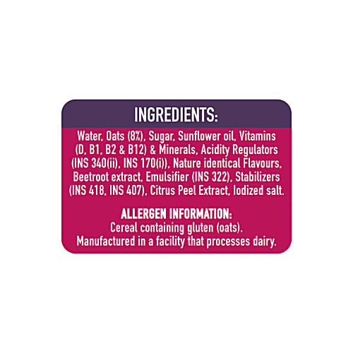 Only Earth Strawberry Oats Shake, 165 ml Source of Calcium, Vitamin D/B1/B2/B12, No Added Preservatives, Plant Based Goodness