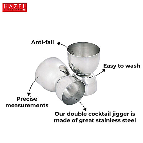 Hazel Stainless Steel Peg Measure Jigger, 50 ml  