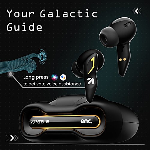 GOBOULT GOBOULT Ember TWS Earbuds with Environmental Noise Cancellation (IPX5 Water Resistant, Lightning GOBOULT Fast Charging, Black), 1 Unit  