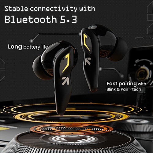 GOBOULT GOBOULT Ember TWS Earbuds with Environmental Noise Cancellation (IPX5 Water Resistant, Lightning GOBOULT Fast Charging, Black), 1 Unit  