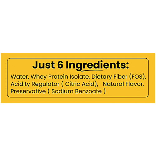 Drinque Alphonso Mango Iso Protein Water With 7 g Fibre & No Sugar, 500 ml Ready To Drink, Gluten Free, 11 g Protein