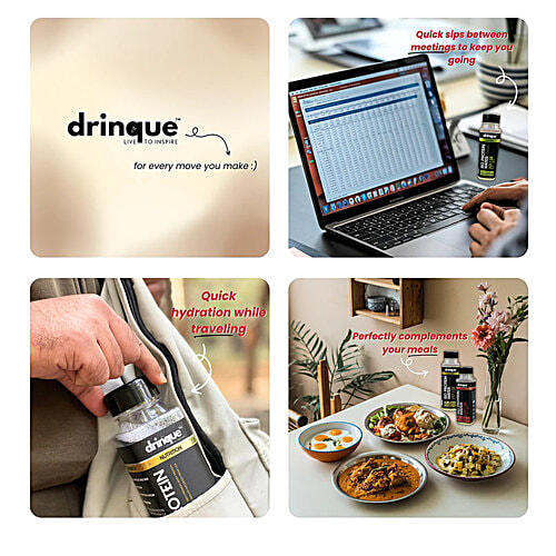 Drinque Green Apple Glint Iso Protein Water With 7 g Fibre & No Sugar, 500 ml Ready To Drink, Gluten Free, 11 g Protein