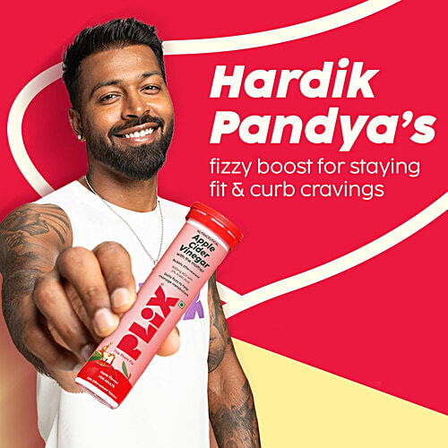 Plix Lemon Masala Flavour Apple Cider Vinegar With The Mother Effervescent Tablets, 15 pcs  For Adults