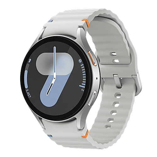 Samsung SAMSUNG Galaxy Watch7 Wi-Fi+4G SIM Wear OS Smartwatch (37.3mm Super AMOLED Display, 3nm Processor, Dual-Frequency GPS, Silver Strap), 1 Unit  