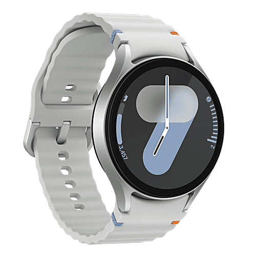 Samsung SAMSUNG Galaxy Watch7 Wi-Fi+4G SIM Wear OS Smartwatch (37.3mm Super AMOLED Display, 3nm Processor, Dual-Frequency GPS, Silver Strap), 1 Unit  