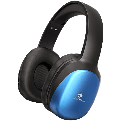 Zebronics Thunder Pro BT Headphone - Dual Pairing, Gaming Mode, ENC, 60 Hr Backup - Blue, 1 pc