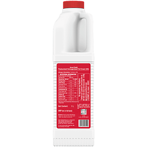 Amul Gold Full Cream Milk, 1 L Bottle 