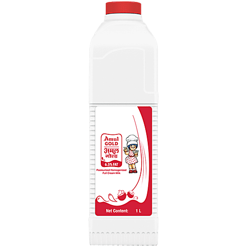 Amul Gold Full Cream Milk, 1 L Bottle 