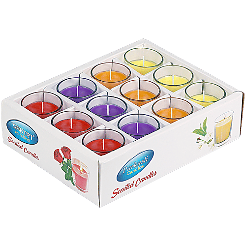 Prosperro Lumo Scented Candles In Votive Glass, 12 pcs