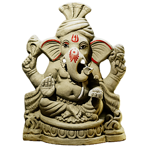 Mangal Bhavan Eco Friendly Plain Ganesha Idol - 22 cm, 1 pc