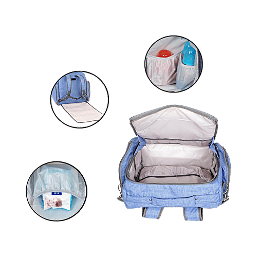 Newbuck Multipurpose Diaper Bag - Sky Blue, 19 L  