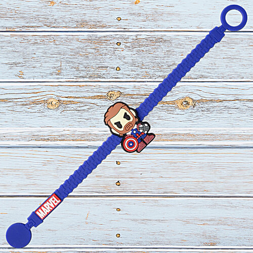 Shree Rakhi Official Marvel Captain America Band Kids Rakhi, 1 pc Cherish Bond Between Siblings, Adds Fun & Charm to the Celebration