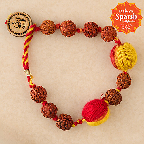 Daivya Sparsh by bigbasket Divya Rudraksha Rakhi, 1 pc  Raksha Bandhan