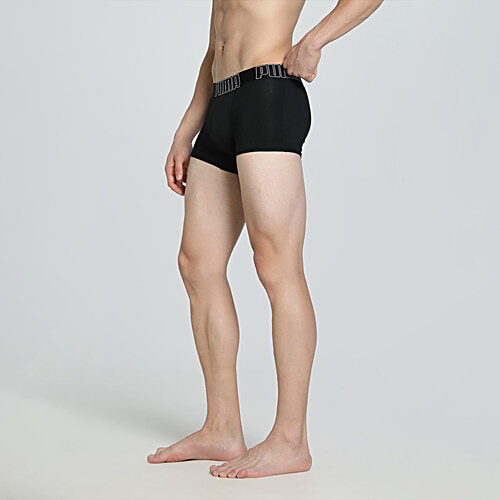 Puma Men's Bamboo Trunk - Black & White, 1 pc (Size - XL) Soft & Breathable Fabric, Perfect for Everyday Wear