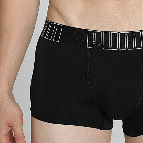 Puma Men's Bamboo Trunk - Black & White, 1 pc (Size - XL) Soft & Breathable Fabric, Perfect for Everyday Wear