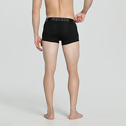 Puma Men's Bamboo Trunk - Black & White, 1 pc (Size - XL) Soft & Breathable Fabric, Perfect for Everyday Wear