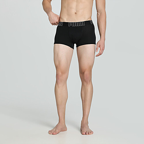Puma Men's Bamboo Trunk - Black & White, 1 pc (Size - XL) Soft & Breathable Fabric, Perfect for Everyday Wear