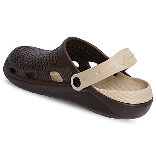 Paragon Men Casual & Comfortable Clogs - Brown Beige, 1 Pair (UK/IND - 9)