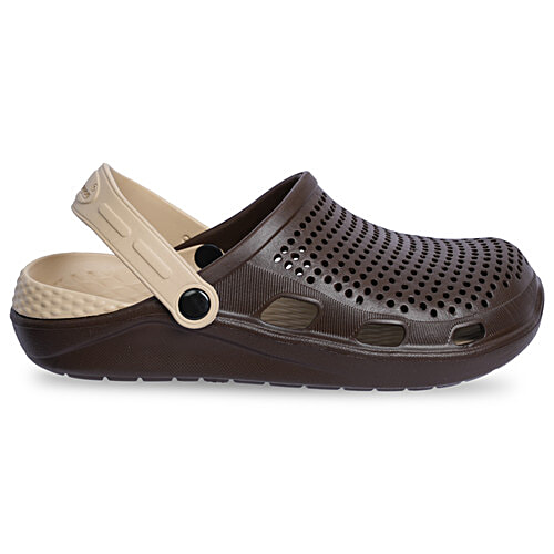 Paragon Men Casual & Comfortable Clogs - Brown Beige, 1 Pair (UK/IND - 9)