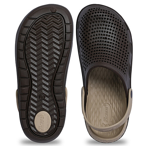 Paragon Men Casual & Comfortable Clogs - Brown Beige, 1 Pair (UK/IND - 10)