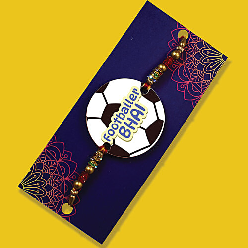 Mad Over Print Footballer Bhai Rakhi, 1 pc  Football, Rakhi, For Brother, Bhaiya