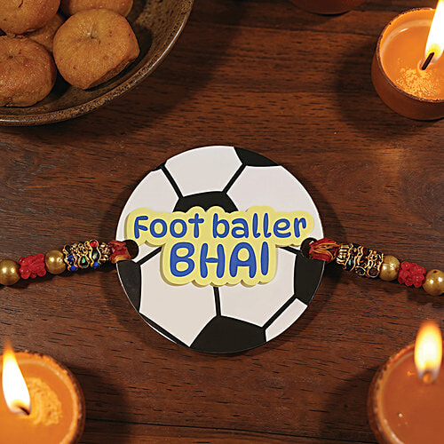 Mad Over Print Footballer Bhai Rakhi, 1 pc  Football, Rakhi, For Brother, Bhaiya