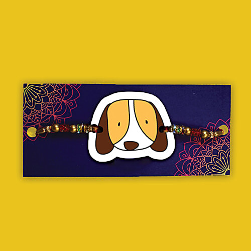 Mad Over Print Dog Face Pet Rakhi, 1 pc Dog Rakhi, Pet Rakhi, Dog