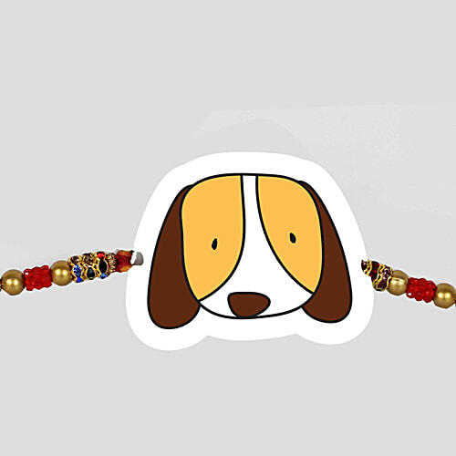 Mad Over Print Dog Face Pet Rakhi, 1 pc Dog Rakhi, Pet Rakhi, Dog
