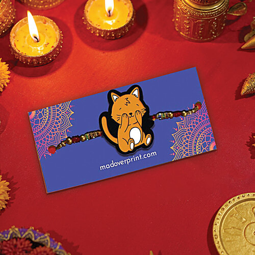 Mad Over Print Cat Pet Rakhi, 1 pc Cat Rakhi, Pet Rakhi, Cat