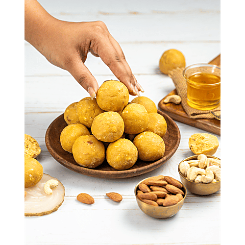 Neenu's Natural  Besan Laddoo, 225 g  Made with Pure Cow Ghee, No Added Chemicals, No Trans Fat, Handmade
