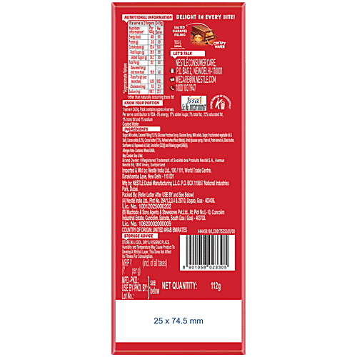 Nestle KitKat Delights Salted Caramel Coated Wafer, 112 g  