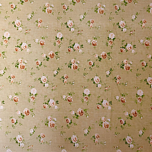 Sarangi Creations King Size Bedsheet With 2 Pillow Covers Cotton 120 TC  - Floral Design, Beige, 1 Set  