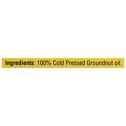 Saffola Cold Pressed Groundnut Oil, 1 L Goodness of Omega 6 & Authentic Seed Flavour