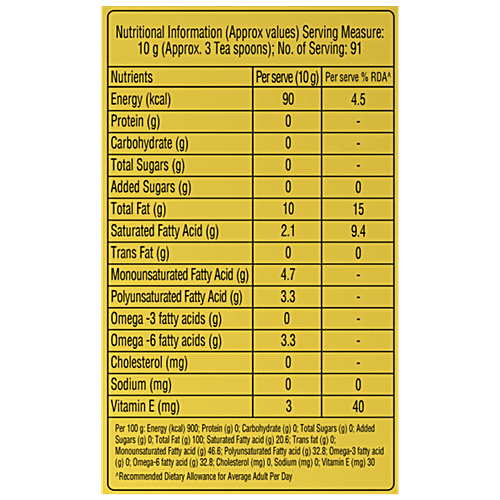 Saffola Cold Pressed Groundnut Oil, 1 L Goodness of Omega 6 & Authentic Seed Flavour