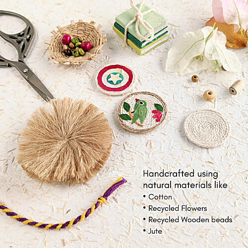 Gulmeher Handcrafted Neel Phool Rakhi, 1 pc For Brother, Bhaiya, Bhai