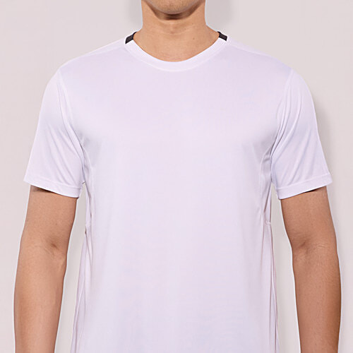 Hoversoul Men's White Polyester Active Regular Fit T-Shirt, 1 pc (Size - S)