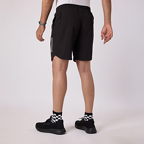 Hoversoul Men's Black & White Active Wear Shorts, 1 pc (Size - S)