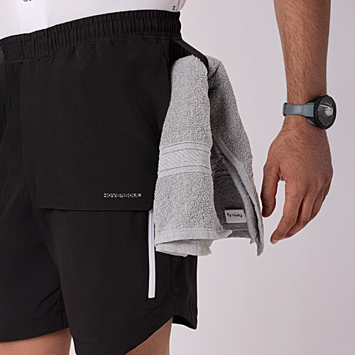 Hoversoul Men's Black & White Active Wear Shorts, 1 pc (Size - S)