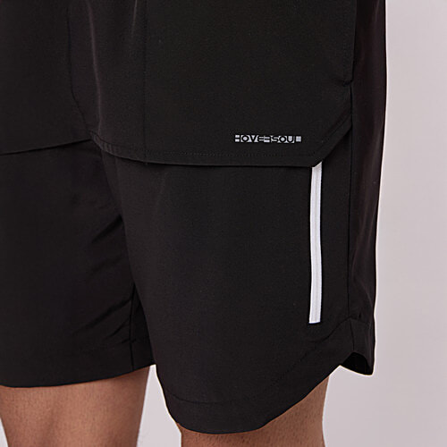 Hoversoul Men's Black & White Active Wear Shorts, 1 pc (Size - S)