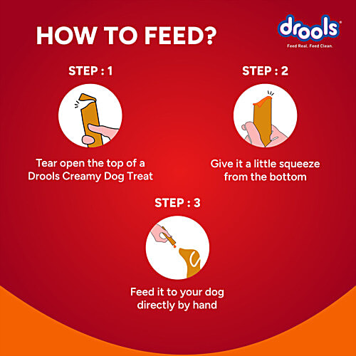 Drools Chicken & Carrot Creamy Lickable Dog Treats, 75 g (Buy 4 Get 1 Free)