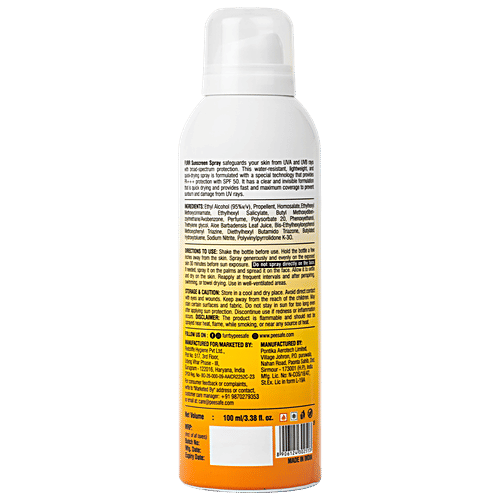 Furr By Pee Safe Clear & Continuous Sunscreen Spray SPF 50 PA+++, 100 ml
