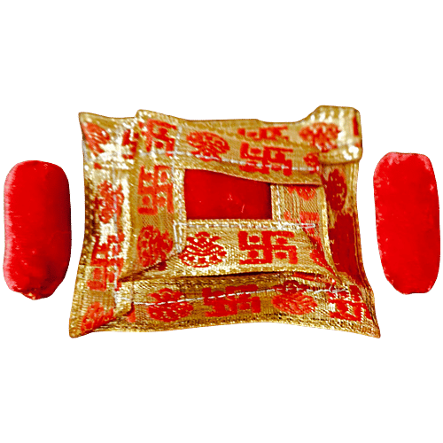 House of Festivals Ladoo Gopal Red Velvet Bedding Set - Size 1, 1 pc Ideal for Janmashtami Celebration