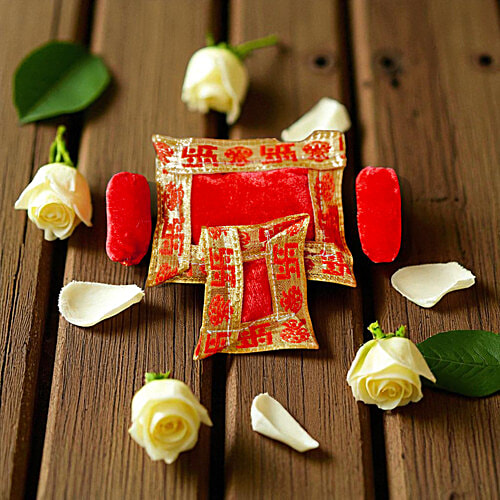 House of Festivals Ladoo Gopal Red Velvet Bedding Set - Size 1, 1 pc Ideal for Janmashtami Celebration