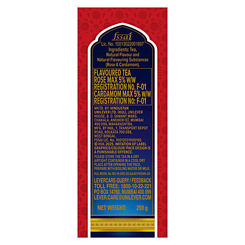 Taj Mahal Deccan Rose Flavoured Tea, 250 g Rich & Flavourful