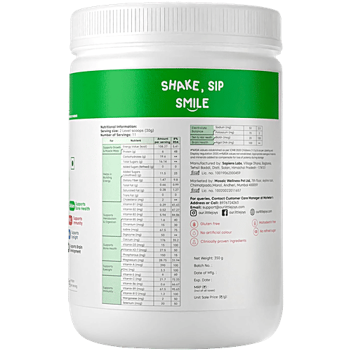 Little Joys Strawberry Flavour Nutrimix For 2+ Years, 350 g  Supports Bone Health, Supports Brain Development, 23 Essential Vitamins & Minerals, Naturally Sweetened