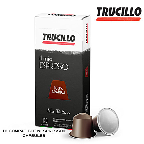 Trucillo IL Mio Espresso Arabica Coffee Capsule, 50 g (10x5 g) Compatible Nespresso Machine Capsules, Ground Coffee